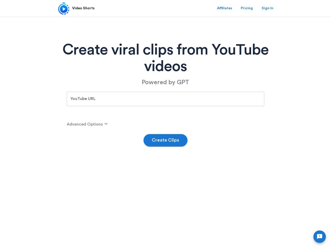 VideoShorts官网 – AI驱动的YouTube视频剪辑工具