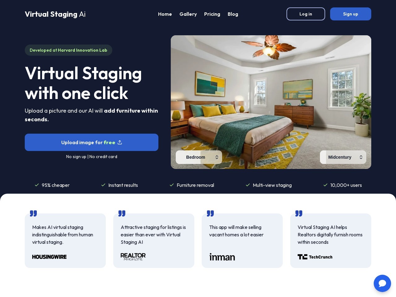 Virtual Staging AI官网 – 一键虚拟家居布置应用