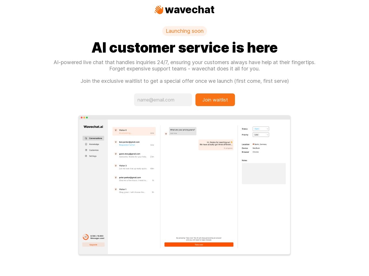 Wavechat-为网站访客提供智能问答