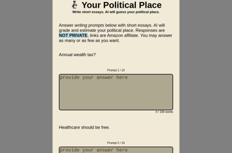 Your Political Place官网 – 通过写作探索个人政治倾向