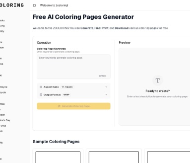 AI着色页生成器-AI Coloring Page Generator