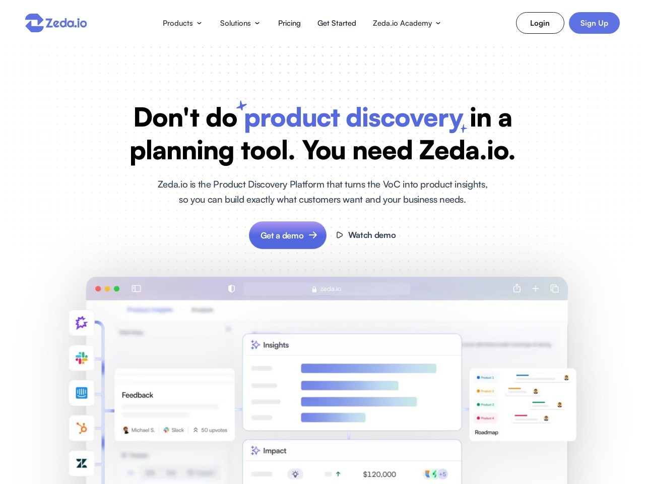 Zeda.io官网 – AI驱动的产品发现与战略平台