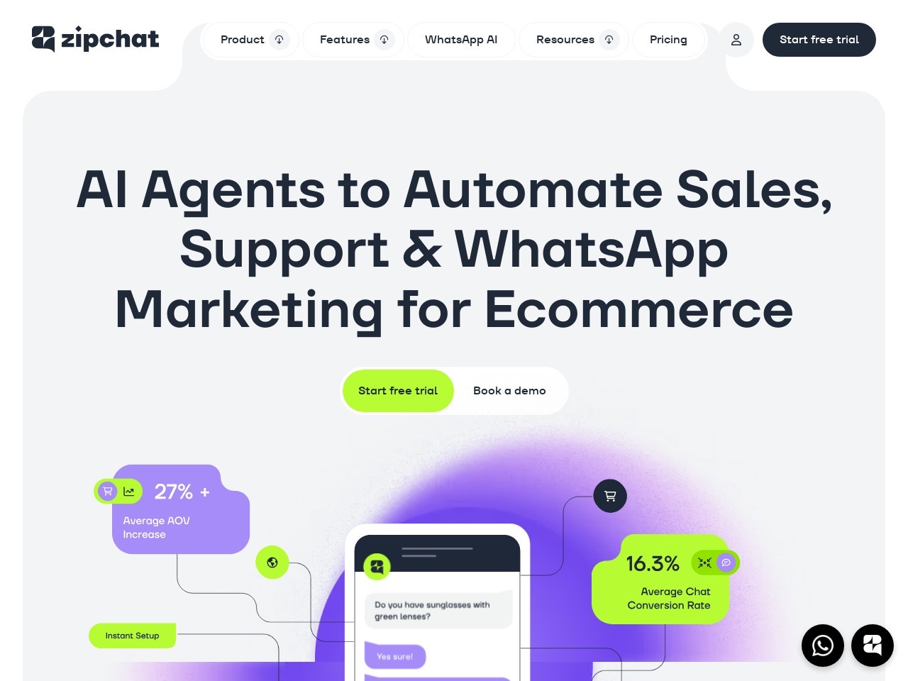 Zipchat AI官网 – 提升电商体验的AI聊天助手